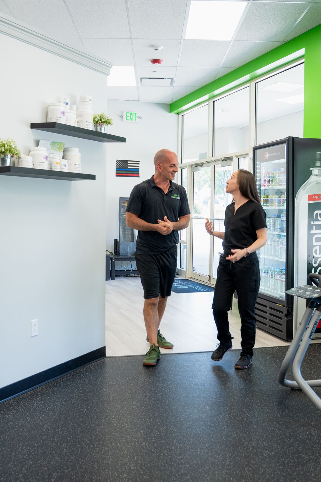 Amanda Teeple, NP and founder Anthony Amen at Redefine Fitness in Mount Sinai, NY